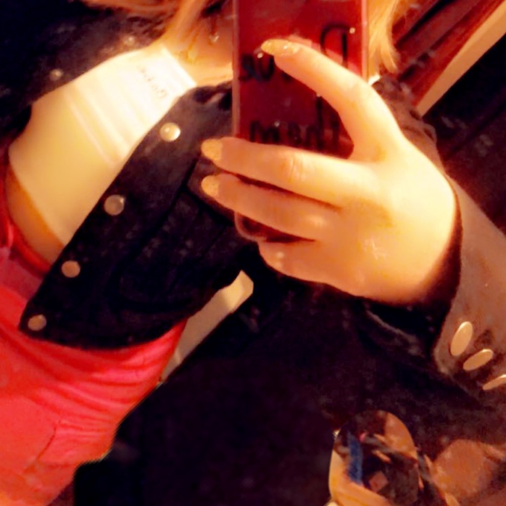 Red/purple Cargo skirt